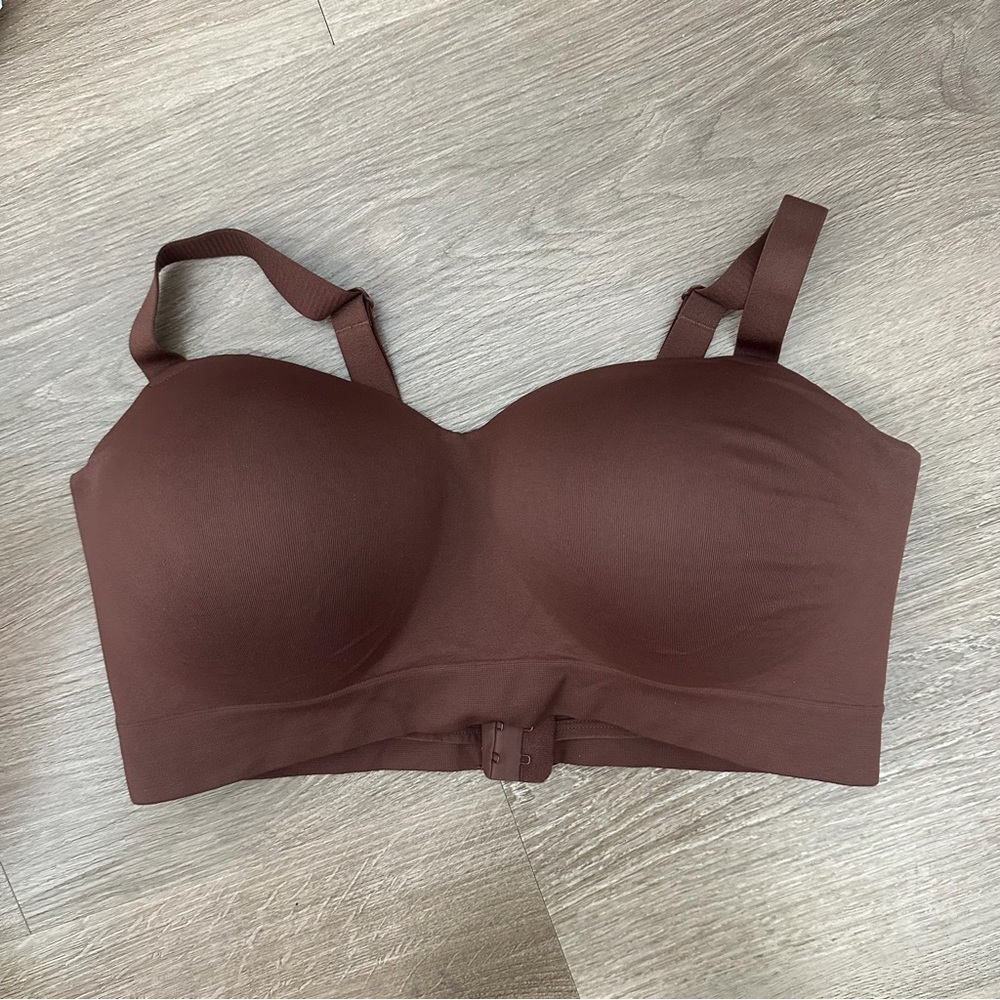 Truekind Supportive Comfort Wireless Shaping Bra‎ Womens XL Brown